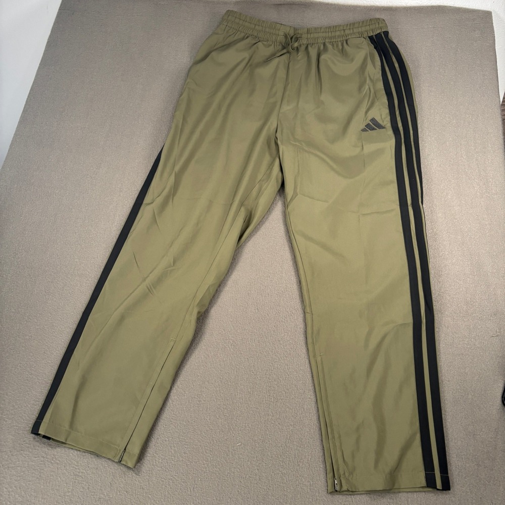 Adidas M STNFRD OPT 3S Pants Mens Size L Olive Strata Black JE6401